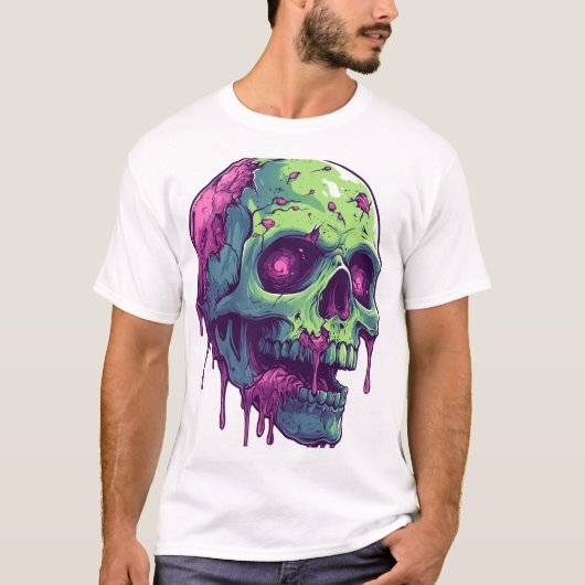 Zombie-Schädel-Apokalypse T-Shirt (Vorderseite)