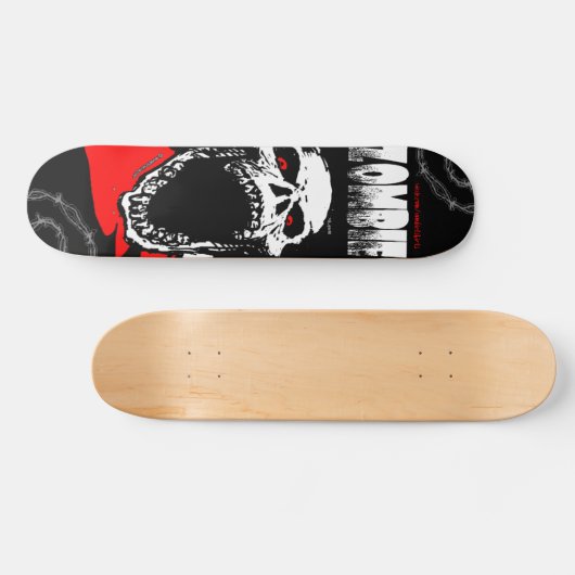 Zombie-Schädel-Skateboard Skateboard (Horizontal)