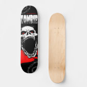 Zombie-Schädel-Skateboard Skateboard (Vorderseite)