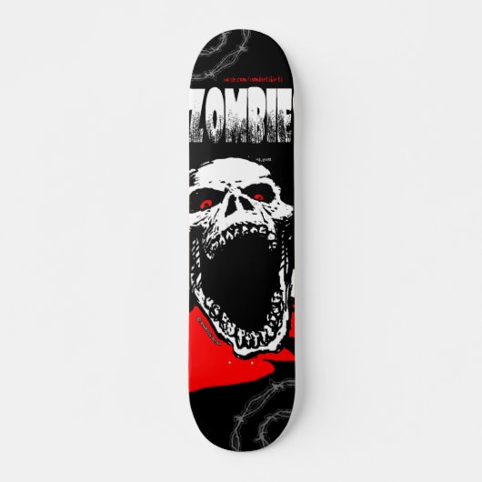 Zombie-Schädel-Skateboard Skateboard (Vorne)
