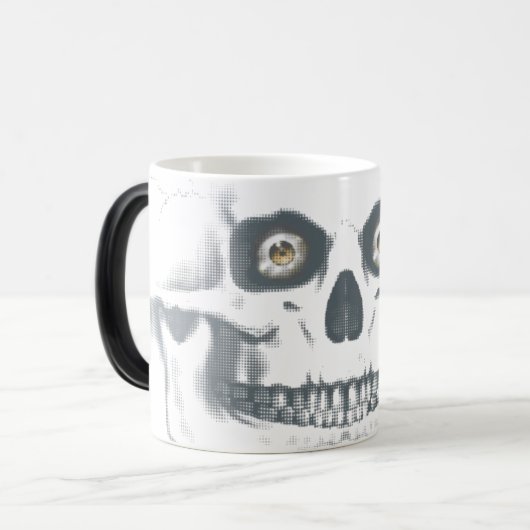 Zombie-Schädel-verwandelnder Becher Verwandlungstasse (Vorderseite Links)