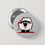 Zombie-Schaf-Knopf Button (Vorne & Hinten)