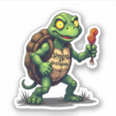 Zombie-Schildkröte Aufkleber (Vorderseite)