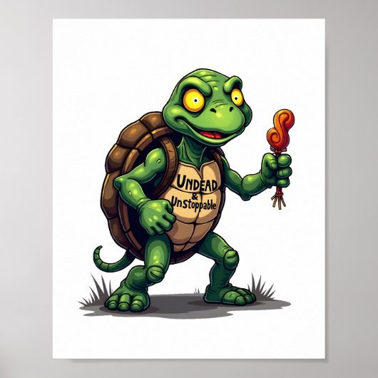 Zombie-Schildkröte Poster (Vorne)