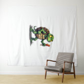 Zombie-Schildkröte Wandteppich (Beispiel (Horizontal))