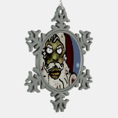 Zombie Schneeflocken Zinn-Ornament (Links)