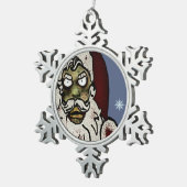 Zombie Schneeflocken Zinn-Ornament (Rechts)