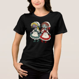 Zombie Schneewittchen und Rosenrot Tri-Blend Shirt
