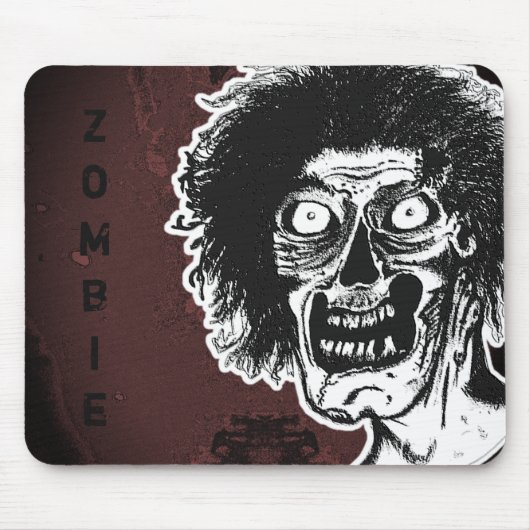 ZOMBIE - Schwarz/Weiß Ver.2 Mousepad (Vorne)