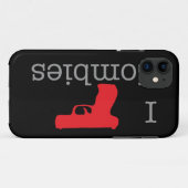 Zombie schwarze Identifikation Case-Mate iPhone Hülle (Rückseite (Horizontal))