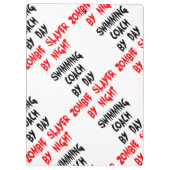 Zombie-Schwimmer Klemmbrett (Rückseite)