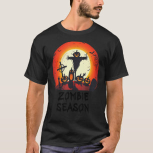 Zombie Season Moonlit Beängstigend Friedhof Kinder T-Shirt