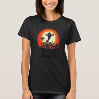 Zombie Season Moonlit Beängstigend Friedhof Kinder T-Shirt