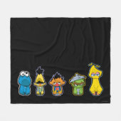 Zombie Sesame Street Characters Fleecedecke (Vorderseite (Horizontal))