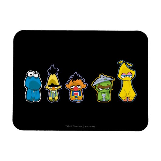 Zombie Sesame Street Characters Magnet (Horizontal)