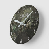 Zombie Shack Halloween Horror Custom Personalisier Runde Wanduhr (Winkel)