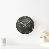 Zombie Shack Halloween Horror Custom Personalisier Runde Wanduhr (Zuhause)