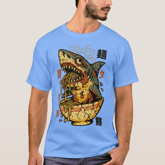 Zombie Shark Monster Ramen - Creepy Japan Food T-Shirt
