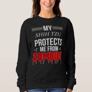 Zombie Shih Tzu für Shih Tzu Eigentümer Sweatshirt