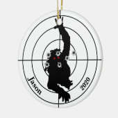 Zombie Shooting Target Gun Shooter Weihnachten Keramik Ornament (Links)