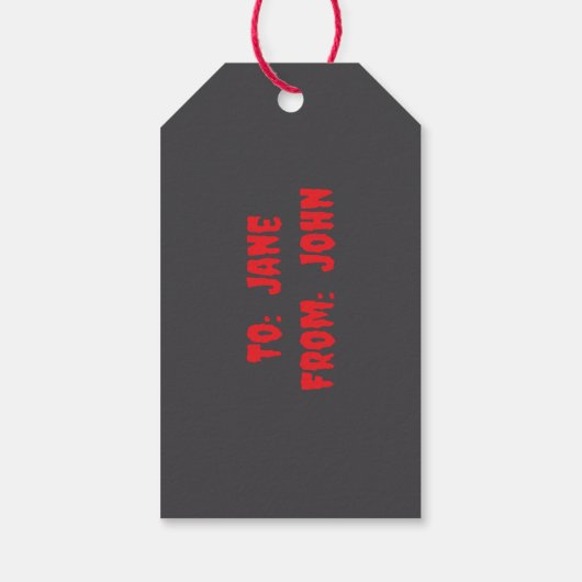 Zombie Siblings Geschenkanhänger (Rückseite)