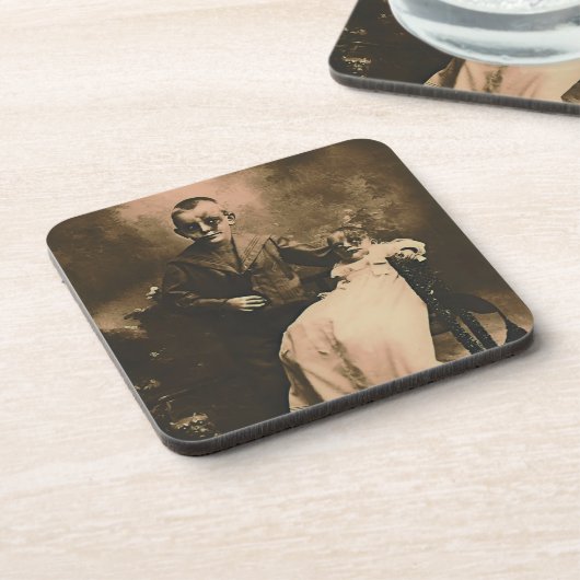 Zombie Siblings Getränkeuntersetzer (Linke Seite)