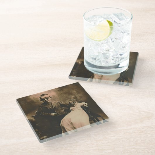 Zombie Siblings Glasuntersetzer (Schrägansicht)