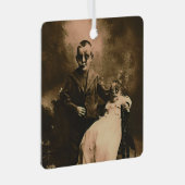 Zombie Siblings Ornament Aus Metall (Vorderseite Rechts)