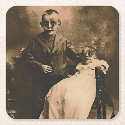 Zombie Siblings Rechteckiger Pappuntersetzer (Vorderseite)