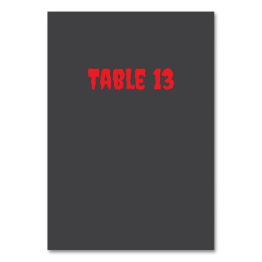 Zombie Siblings Tischnummer (Rückseite)