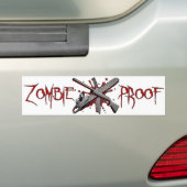 Zombie-Sicher (weiß) Autoaufkleber (Auf Auto)