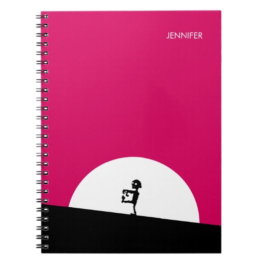 Zombie Silhouette mit Vollmond Personalisiert Notizblock (Vorderseite)