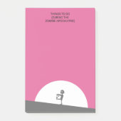 Zombie Silhouette mit Vollmond Personalisiert Post-it Klebezettel (Vorderseite)