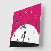 Zombie-Silhouette mit Vollmond Quadratische Wanduhr (Winkel)