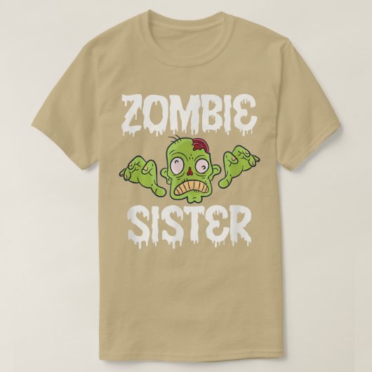 Zombie Sister Matching Family Halloween 695 T-Shirt (Design vorne)