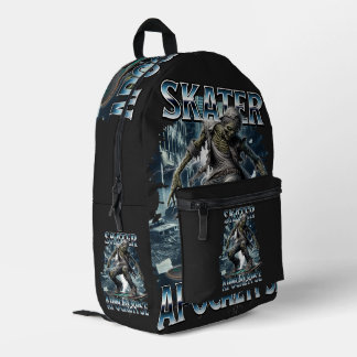 ZOMBIE-SKATER-APOKALYPSE BEDRUCKTER RUCKSACK