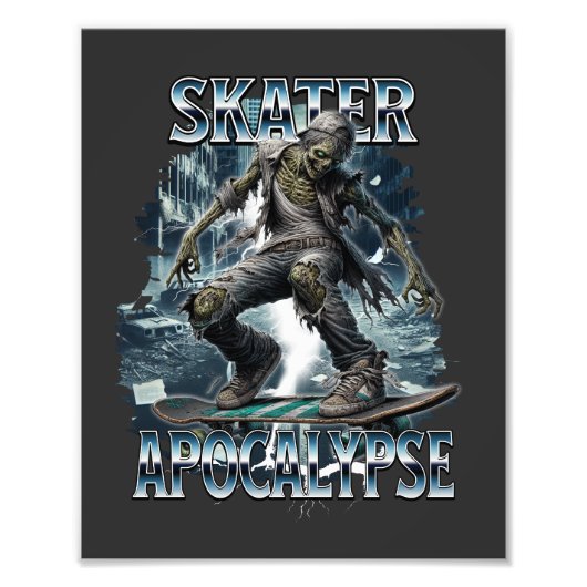 ZOMBIE-SKATER-APOKALYPSE FOTODRUCK (Vorne)