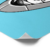 Zombie Skater Farbposter Poster (Ecke)