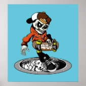 Zombie Skater Farbposter Poster (Vorne)