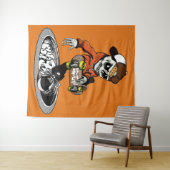 Zombie-Skater-Farbtapeten Wandteppich (Beispiel (Horizontal))