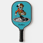 Zombie Skater individuelle Name & Farbe Pickleball Schläger (Rückseite)