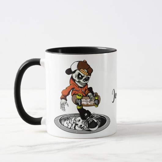 Zombie Skater individuelle Name Tasse (Links)