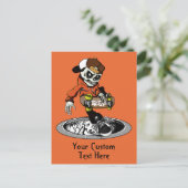 Zombie-Skater-Sondertext und Farbpostkarte Postkarte (Stehend Vorderseite)