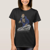 Zombie Skeleton Halloween DJ T-Shirt (Vorderseite)