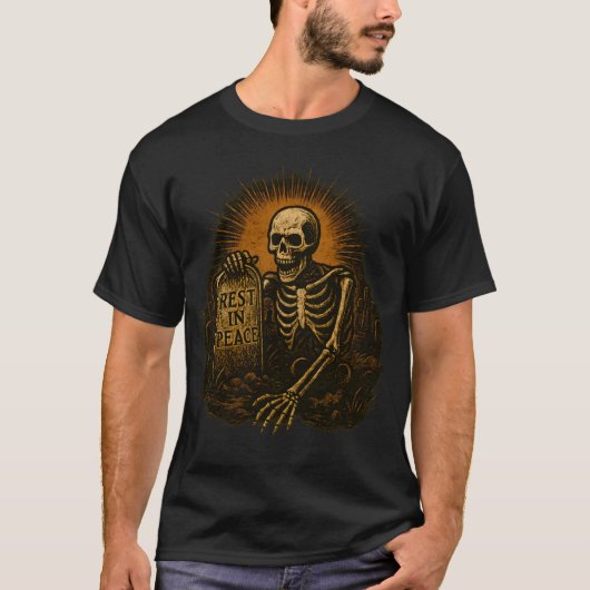 Zombie Skeleton Undead Horror Grave Goth halloween T-Shirt (Vorderseite)