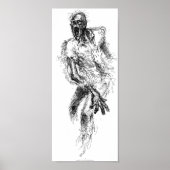 Zombie Sketch Poster Print (Vorne)
