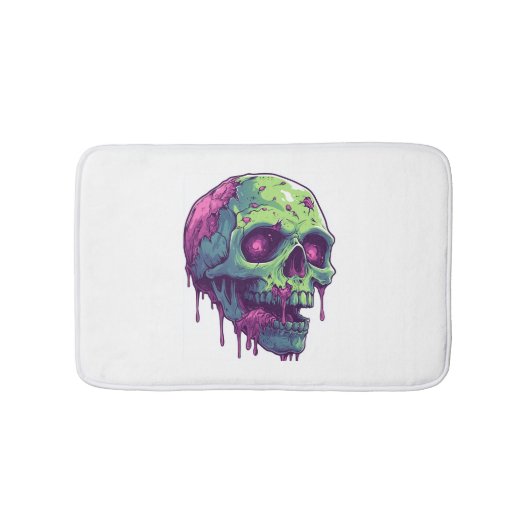 Zombie Skull Apokalypse Badematte (Vorderseite)