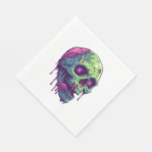 Zombie Skull Apokalypse Serviette (Ecke)
