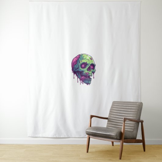 Zombie Skull Apokalypse Wandteppich (Beispiel)