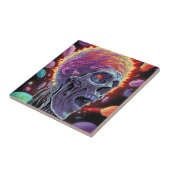 Zombie Skull Creature Sci-fi-Horror Art Fliese (Seite)
